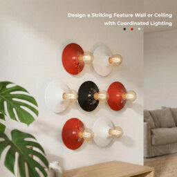 E27 Lamp Holder Light Fitting  Wall Or Ceiling Mountable, Black 150mm Round Base Plate, Easy Socket Installation - thumbnail 9