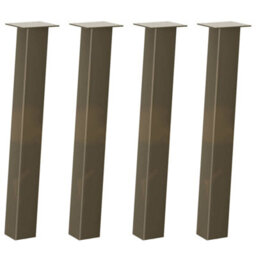 Berkfield Console Table Legs 4 Pcs Natural Steel 72 Cm Steel - thumbnail 2