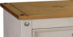 Mews Corona Grey Chest Of Drawers Pine 6 Drawer Solid Wood Sideboard - thumbnail 5