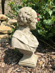 Burgess Shakespeare Bust Stone Statue English Writer Outdoor Garden Ornament British Made Sculpture - thumbnail 4