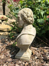 Burgess Shakespeare Bust Stone Statue English Writer Outdoor Garden Ornament British Made Sculpture - thumbnail 3