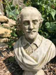 Burgess Shakespeare Bust Stone Statue English Writer Outdoor Garden Ornament British Made Sculpture - thumbnail 2