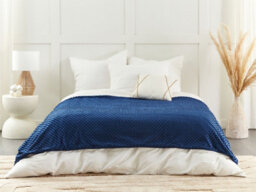 Beliani Weighted Blanket Cover 1000 Callisto 135 X 200 Cm Navy Blue - thumbnail 2