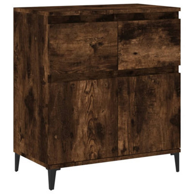 Berkfield Elegant Sideboard Smoked Oak 60X35X70 Cm Engineered Wood - image 1