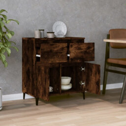 Berkfield Elegant Sideboard Smoked Oak 60X35X70 Cm Engineered Wood - thumbnail 3