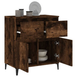 Berkfield Elegant Sideboard Smoked Oak 60X35X70 Cm Engineered Wood - thumbnail 5