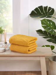 Rapport Home Safari Bath Sheet Pure Cotton Mustard Yellow