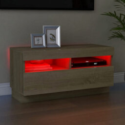 Berkfield Tv Cabinet With Led Lights Sonoma Oak 80X35X40 Cm - thumbnail 3