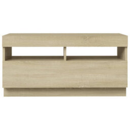 Berkfield Tv Cabinet With Led Lights Sonoma Oak 80X35X40 Cm - thumbnail 9