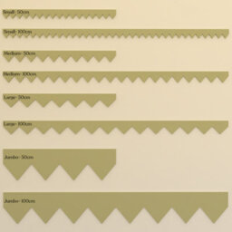 (Pack Of 5) Medium Zigzag Trims -1M Long - Wall And Shelf Edging Mdf Wood - (By Trims & Co.) - thumbnail 4