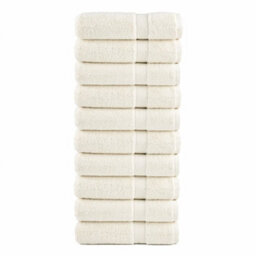 Berkfield Premium Hand Towels Solund 10 Pcs Cream 50X100 Cm 600 Gsm - thumbnail 1