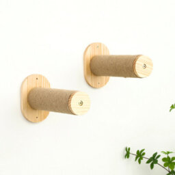 GardenSkill Wall-Mounted Cat Shelves & Sisal Scratching Post Steps With Hammock Bed - Climbing Perch Platform Indoor Cat Furniture Set - 3Pcs - thumbnail 5
