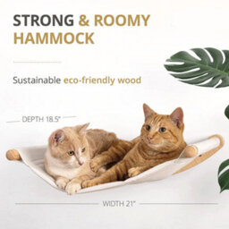 GardenSkill Wall-Mounted Cat Shelves & Sisal Scratching Post Steps With Hammock Bed - Climbing Perch Platform Indoor Cat Furniture Set - 3Pcs - thumbnail 4