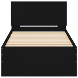 Walplus Bed Frame Without Mattress With Headboard Black 90X200 Cm - thumbnail 5