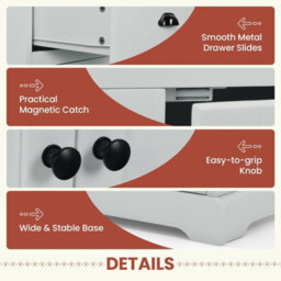 Gainoom Kitchen Buffet Sideboard Wooden Storage Cupboard Cabinet With Adjustable Shelf - thumbnail 6