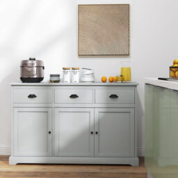 Gainoom Kitchen Buffet Sideboard Wooden Storage Cupboard Cabinet With Adjustable Shelf - thumbnail 5