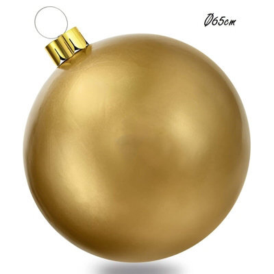Urbn-Living Urbnliving Diameter 65Cm Gold Inflatable Christmas Bauble Ball Decoration Xmas Tree Outdoor Hanging Ornaments - image 1