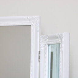 Melody Maison Ornate White Vintage Triple Dressing Table Mirror 55Cm X 74Cm - thumbnail 3