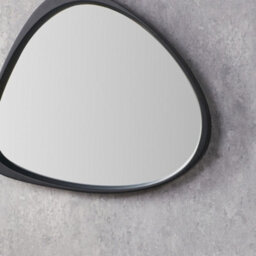 Pacific Lifestyle Curved Wall Mirror Black Wood Veneer 67X58Cm Minimalist Modern - thumbnail 5