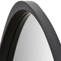 Pacific Lifestyle Curved Wall Mirror Black Wood Veneer 67X58Cm Minimalist Modern - thumbnail 7