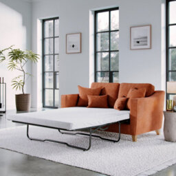 The Great Sofa Company Florence Chenille Sofa Bed In Terracotta - thumbnail 2