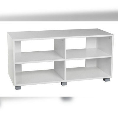 Urbn-Living Urbnliving Height 47Cm Wooden White Tv Stand Living Room Media Cabinet Modern Furniture - image 1