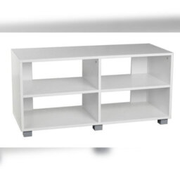 Urbn-Living Urbnliving Height 47Cm Wooden White Tv Stand Living Room Media Cabinet Modern Furniture