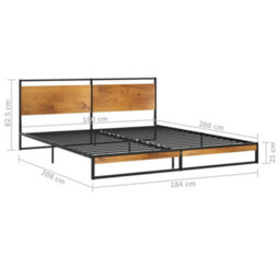 Berkfield Bed Frame Metal 180X200 Cm 6Ft Super King - thumbnail 6