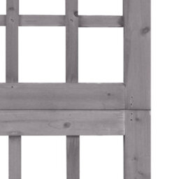Berkfield Durable 6-Panel Room Divider/trellis Solid Fir Wood Grey 242.5X180 Cm - thumbnail 5