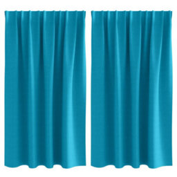 Berkfield Modern Curtains With Curtains 2 Pcs Turquoise 140 X 140 Cm Polyester
