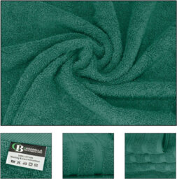 Casabella Premium Quality 4 Jade Hand Towels 100% Combed Cotton 650 Gsm Quick Dry Hand Towels Set 50X90 Cm - thumbnail 2