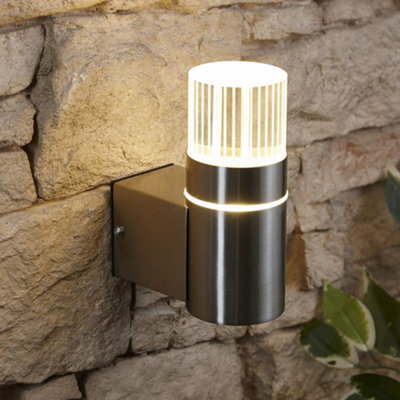 BillyOh Biard Led Stainless Steel Contemporary Wall Light - Up Wall Light - image 1