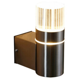 BillyOh Biard Led Stainless Steel Contemporary Wall Light - Up Wall Light - thumbnail 2