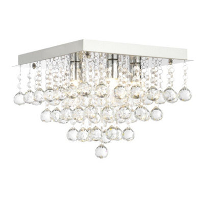 Plum&clay Windsor Modern Square Chandelier Light Ip44 Rated