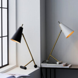 Antique Brass & Matt Black Task Lamp - Modern Adjustable Table Desk Light - thumbnail 4