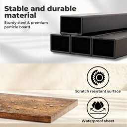 Levede Tv Stand Cabinet Industrial Tv Unit 3 Drawers 3 Shelves For 65 Inch - thumbnail 7