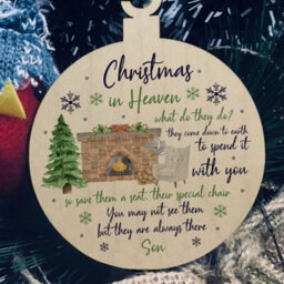 Red Ocean Christmas Bauble For Son Remembrance Christmas In Heaven Christmas Tree Decoration Gift For Christmas Family Gift - thumbnail 5