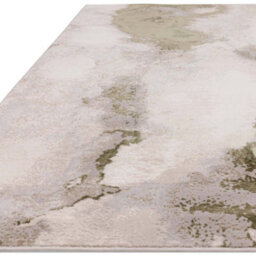 Underfoot Abstract Rug Green Beige Modern High Low Pile Living Room Bedroom Indoor - thumbnail 3