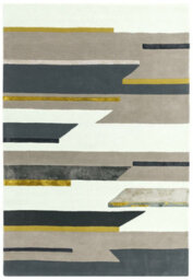 Mustard Wool Handmade Luxurious Modern Abstract Rug For Living Room And Bedroom-120Cm X 170Cm - thumbnail 6