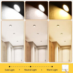 Amorly 2 Pack Walnut 10W Color Ceiling Light Led Spot Downlight Surface Mounted Downlights Thin Foldable Spotlight For Living Room - thumbnail 2