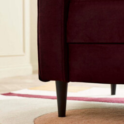 Furniturebox Uk Jenna Maroon Velvet 2 Seater Sofa - thumbnail 6