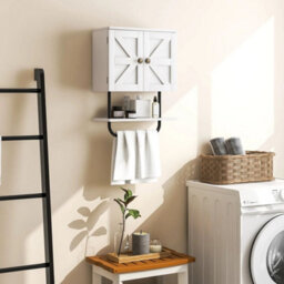 Bathroom Space Saving Storage Cabinet W/ Double Doors - thumbnail 4