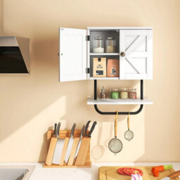 Bathroom Space Saving Storage Cabinet W/ Double Doors - thumbnail 3