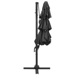 Walplus 4-Tier Garden Parasol With Aluminium Pole Anthracite 3X3 M - thumbnail 3