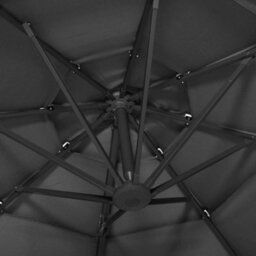 Walplus 4-Tier Garden Parasol With Aluminium Pole Anthracite 3X3 M - thumbnail 6