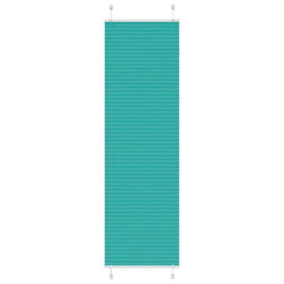 Berkfield Pleated Blind Petrol Green 55X200 Cm Fabric Width 54.4 Cm Polyester - image 1
