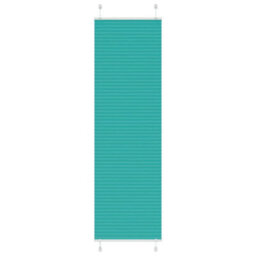 Berkfield Pleated Blind Petrol Green 55X200 Cm Fabric Width 54.4 Cm Polyester - thumbnail 1