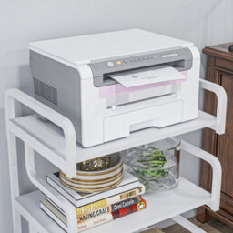 Homcom 3-Tier Storage Shelf, Metal Shelves For Storage For Home Office, White - thumbnail 8