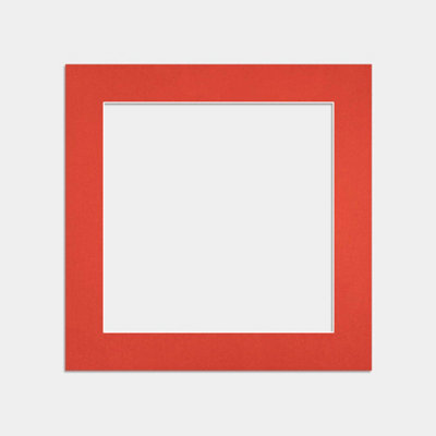 Ak Frames 8X8 Poppy Red Picture Mounts To Fit 6X6 Aperture Size - Mount Board Only (No Frame Included) - image 1