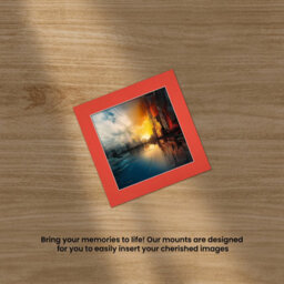 Ak Frames 8X8 Poppy Red Picture Mounts To Fit 6X6 Aperture Size - Mount Board Only (No Frame Included) - thumbnail 5
